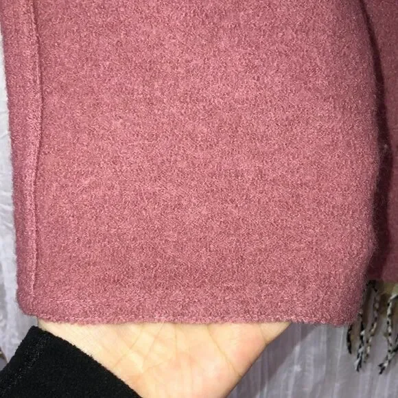 Alfred Dunner M Wool Overcoat Light Jacket in Raspberry Smoothie Pink - Picture 5 of 13